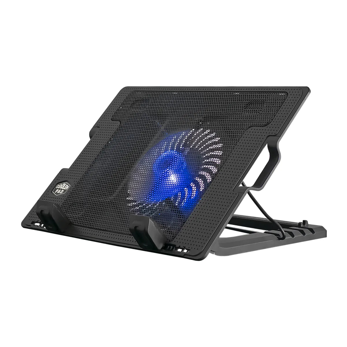 COOLING FAN 2-USB 1-VENTILADOR 5-NIVELES Negro