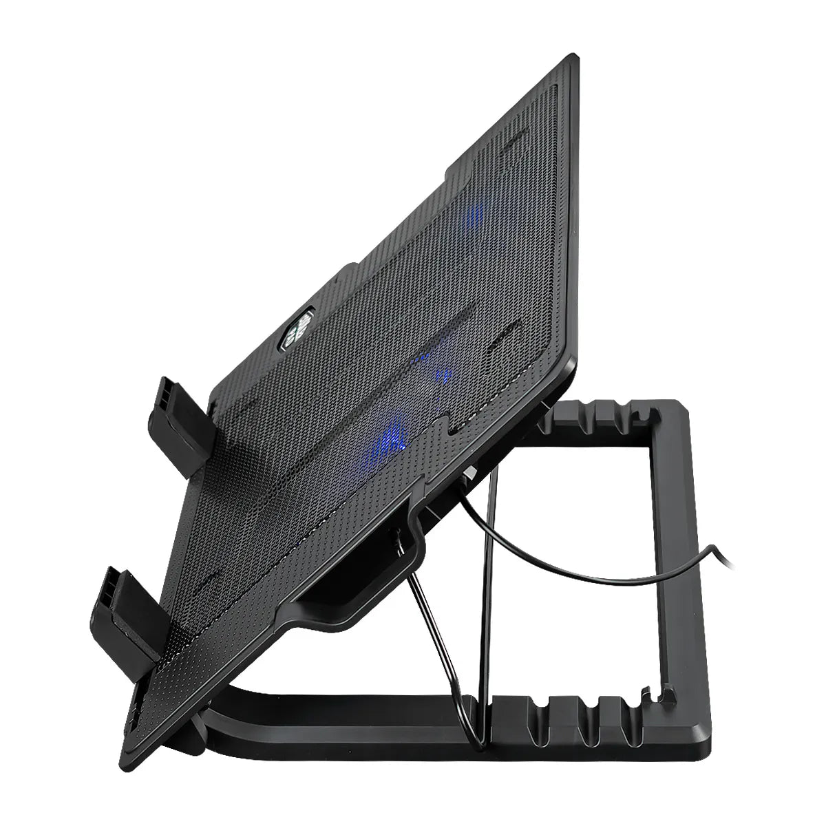 COOLING FAN 2-USB 1-VENTILADOR 5-NIVELES Negro