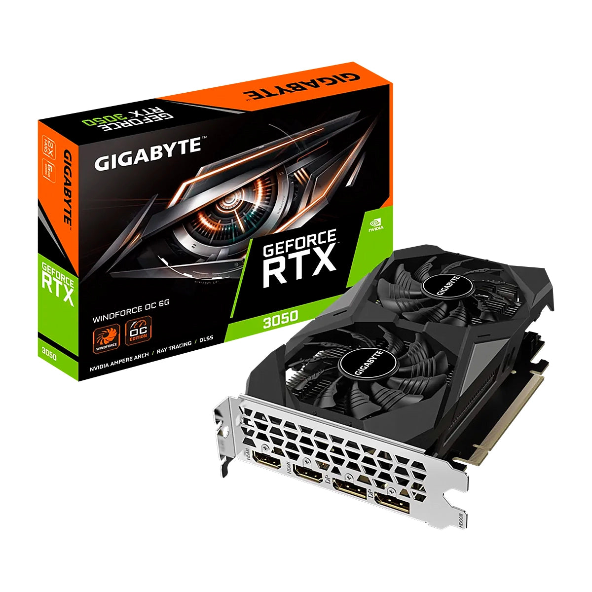 GIGABYTE GEFORCE RTX-3050 WINDOFORCE 6GB GDDR6 96BITs HDMI DP 2VENT. PCIE 4.0