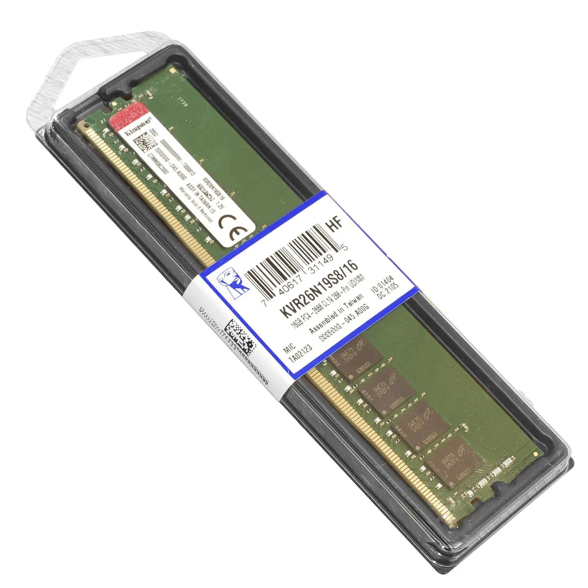 DIMM KINGSTON 16GB 1RX16 2Gx64Bit PC4-2666 CL 19 288-Pin