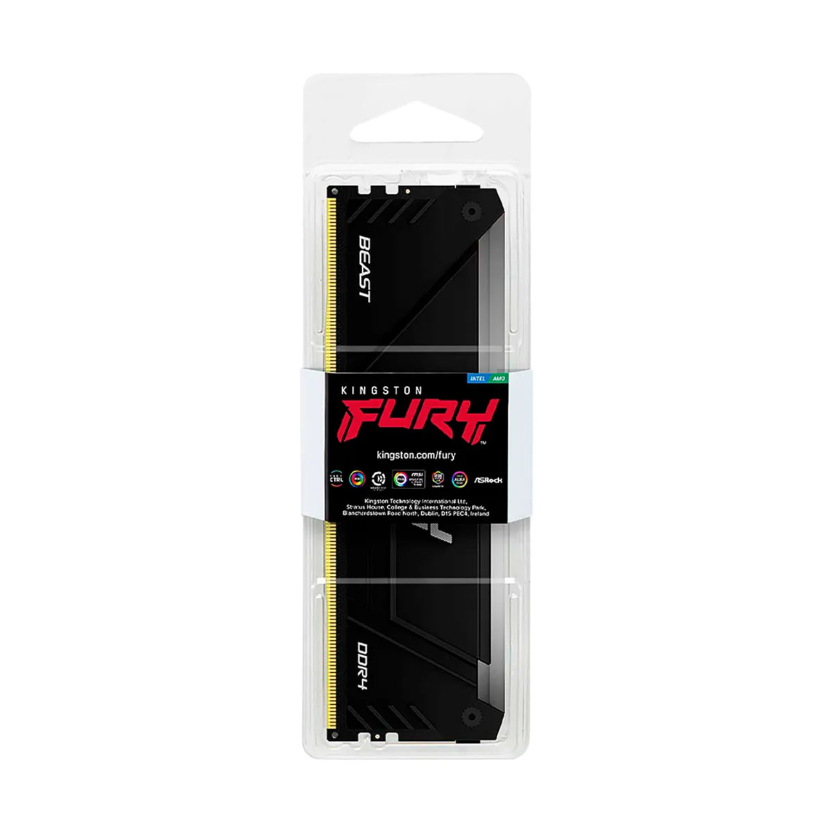 DIMM KINGSTON FURY 16GB 3200MHz DDR4 CL16 Non ECC RGB 1.35V Black