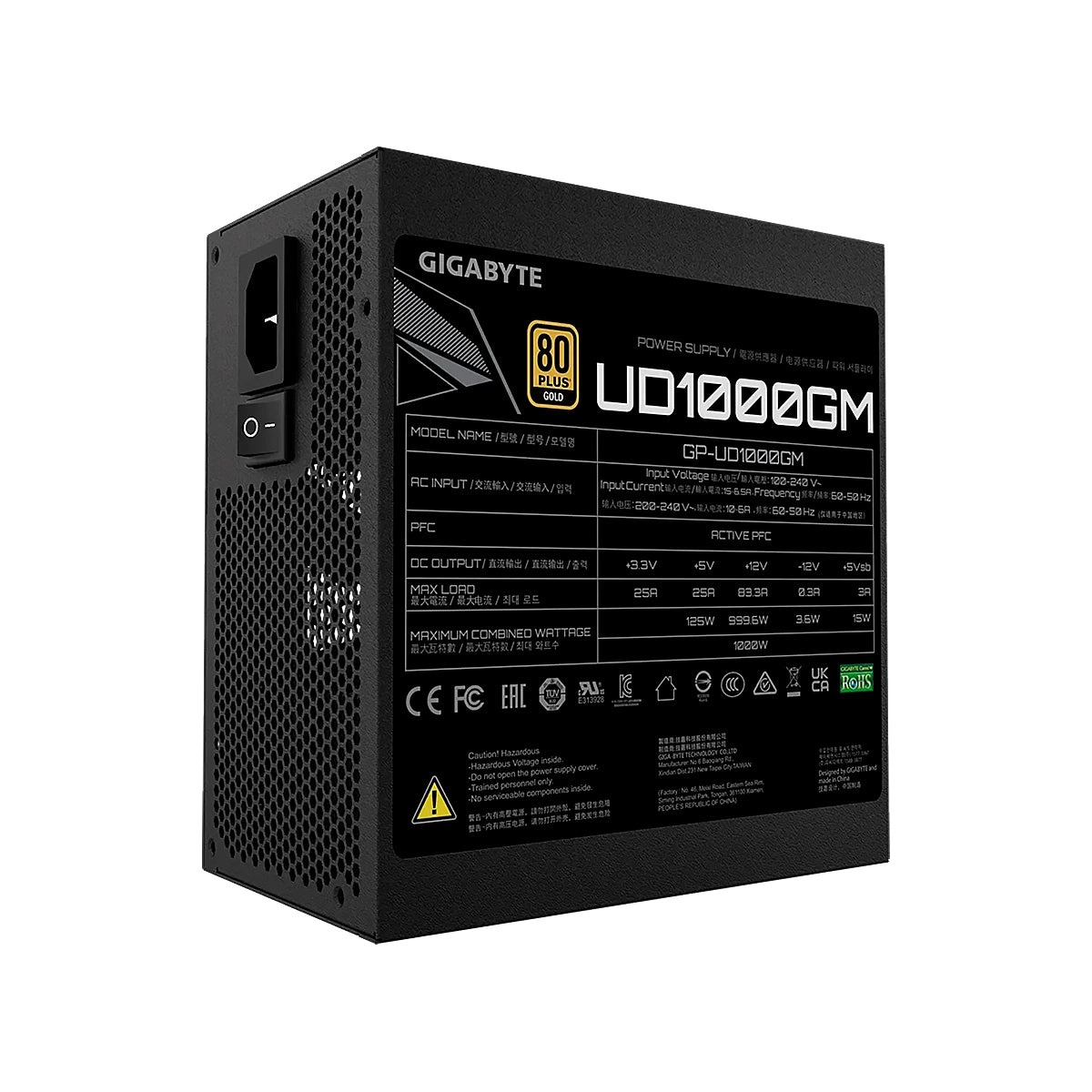 FUENTE DE PODER GIGABYTE 1000W 80 PLUS GOLD