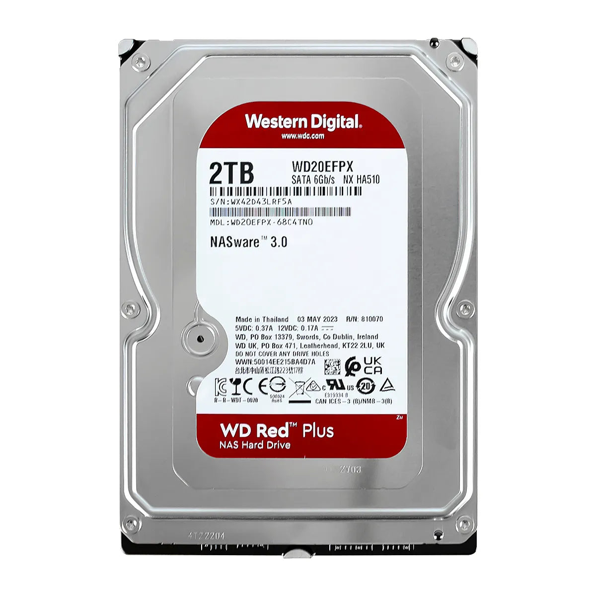 DISCO DURO 2TB INTELLI-POWER 24-7 5400RPM CACHE-512MB SATA 6.0Gb s 3.5Inc. Rojo Plus NAS 3y