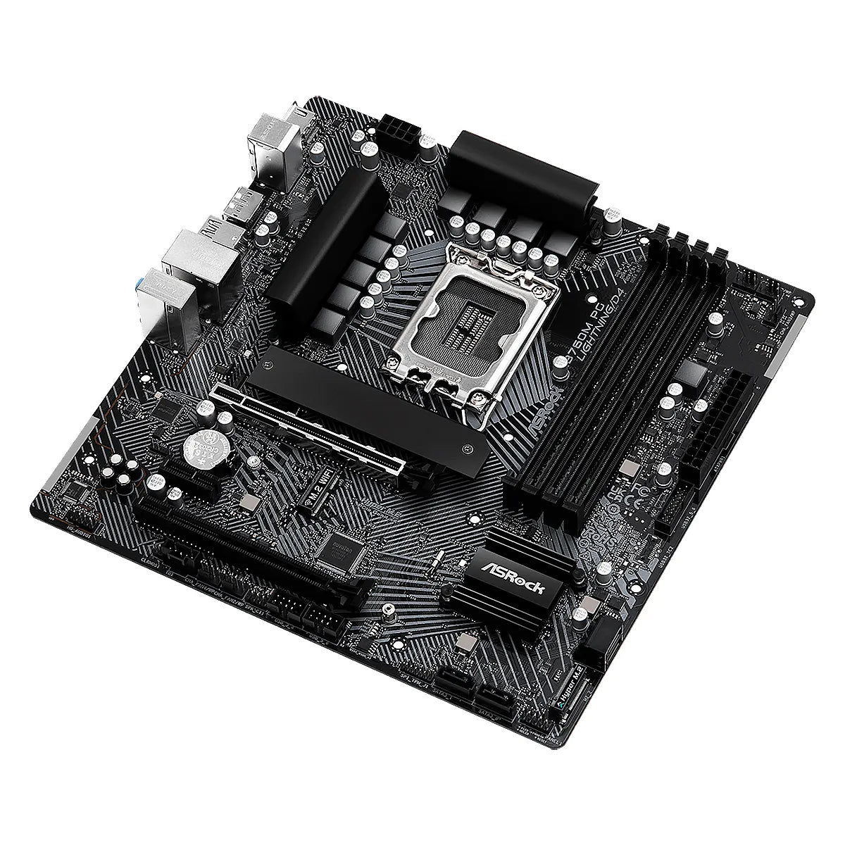 MBO ASROCK B760M PG LIGHTNING D4 14-13-12VA LGA1700 DDR4-5333 HDMI DP 2M.2 USB-C PCIE4.0