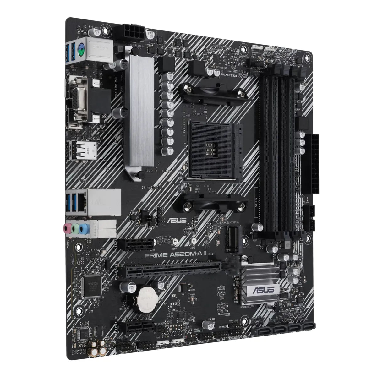 MBO ASUS PRIME A520M-AII CSM Ryzen AM4 4DDR4 D-SUB HDMI DP M.2 USB3.2 4PCIE RGB LIGHTING MIC-ATX