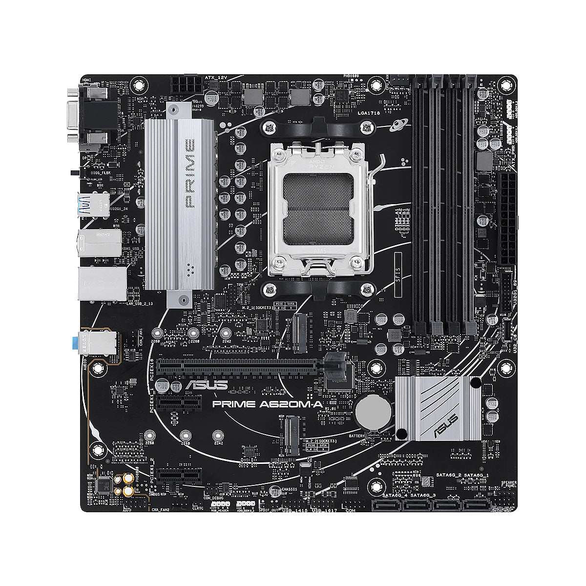 MBO ASUS PRIME A620M-A CSM AMD Ryzen 7000 4DDR5 VGA HDMI DP PCIE4.0 2M.2 USB3.2 micro-ATX