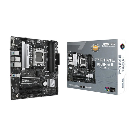 MBO ASUS PRIME B650M-A II CSM AMD 7000 4DDR5 VGA HDMI DP PCIE5.0 M.2 USB3.2 MICRO-ATX