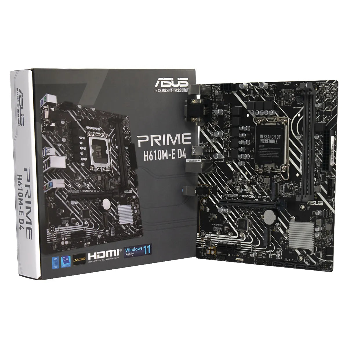 MBO ASUS PRIME H610M-E D4 12VA LGA1700 DDR4-5333 HDMI DP M.2 USB3.2 PCIE5.0 MATX