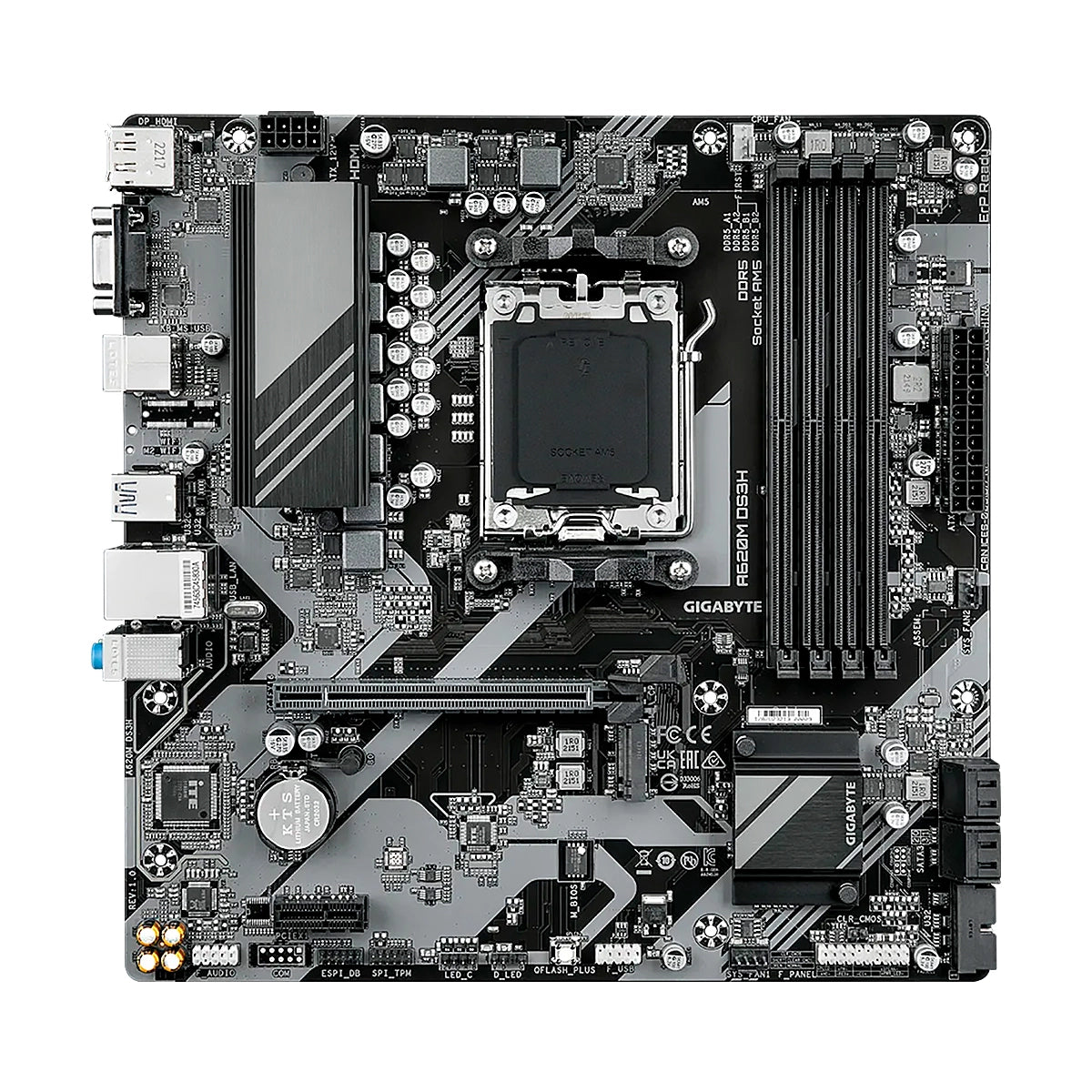 MBO GIGABYTE A620M DS3H AMD AM5 RYZEN 7000 4DDR5-5200 DP 2HDMI D-SUB M.2 PCIE-4.0 MICROATX