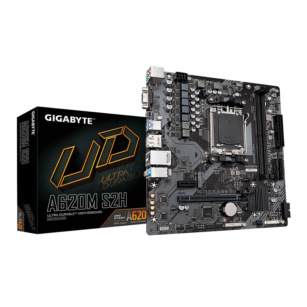 MBO GIGABYTE A620M S2H AMD AM5 2DDR5 HDMI D-SUB DP M.2 USB3.2 PCIE4.0 MATX