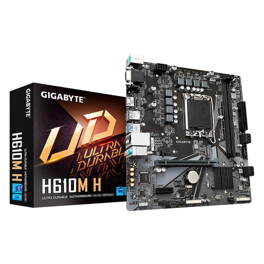 MBO GIGABYTE H610M-H 13VA LGA1700 DDR5 D-SUB HDMI M.2 8USB2.0 4USB3.2 PCIE4.0 mATX